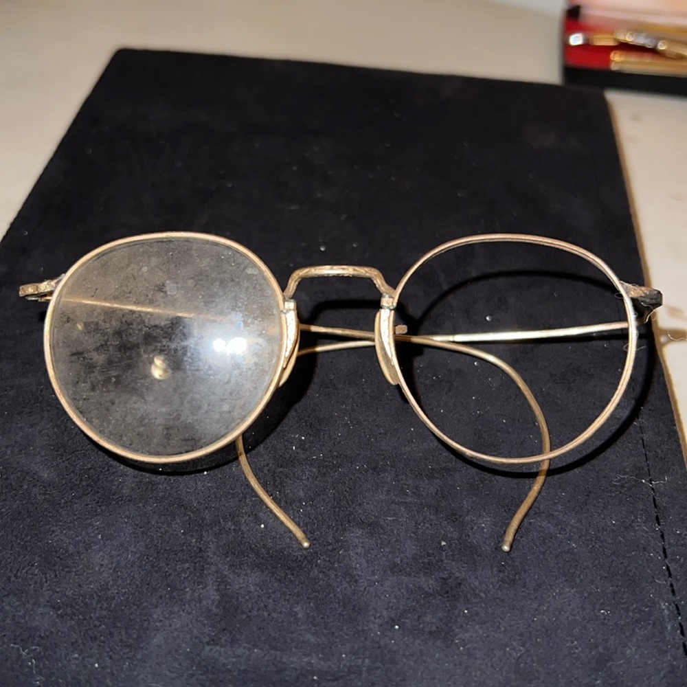 Antique Fulvue 12k gold filled wire rimmed eyeglass frames